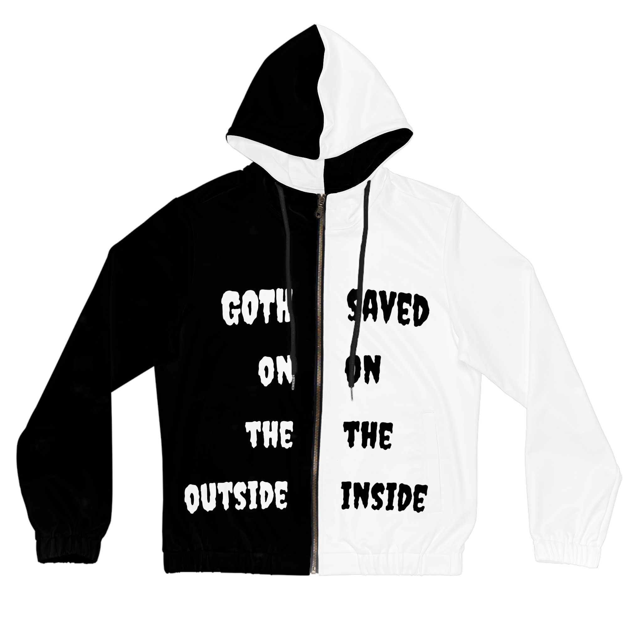 Two tone hotsell split hoodie