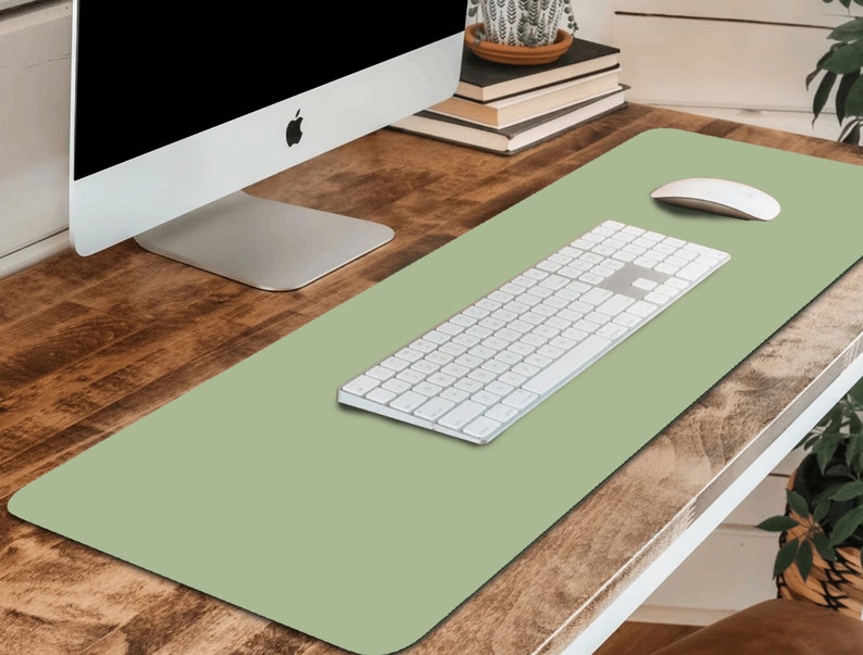 Sage Green Desk Mat Boho Aesthetic Minimalistic Mouse Pad Etsy Canada