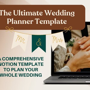 The Ultimate Wedding Planner Template, Digital Wedding Planner, Wedding Planner Notion Template, Wedding Planner Checklist