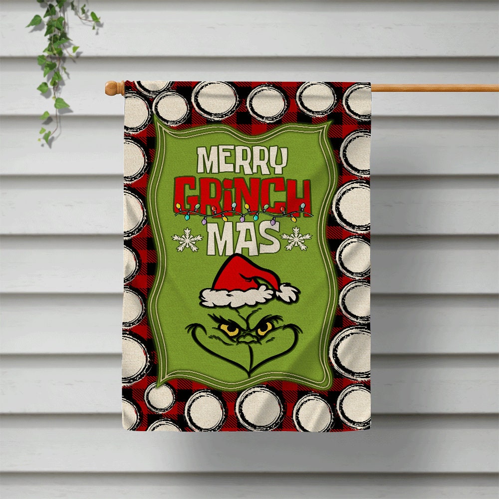 Discover Merry Grin Flag, funny character Flag, funny character Christmas House Flag