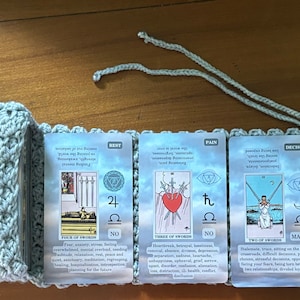 Tapis de tarot au crochet avec poche