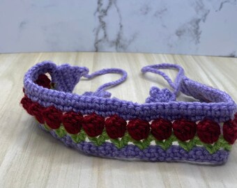 Maroon Tulip Headband