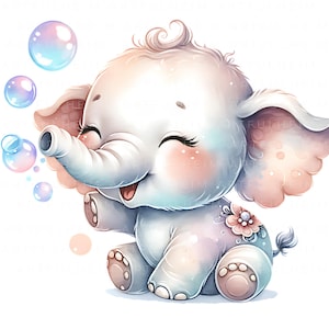11 Baby Elephant Cute Cliparts