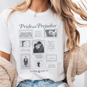 Pride and Prejudice Shirt|Comfort Colors|Jane Austen Stamp Shirt|Pride and Prejudice Gifts|Jane Austen Gifts|Darcy Shirt|Jane Austen Fan