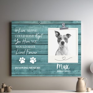 Pet Memorial Gift Canvas|Custom Dog Memorial Canvas|Dog Memorial Gift|Dog Remembrance Gift|Custom Pet Gifts|Pet Loss Gift Dog| If Love Alone
