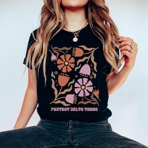 Subtle Anti Trump Boho Flower Shirt|Fuck Trump|FDT Flower Tshirt|Foxtrot Delta Tango|Political T Shirts|Feminist Shirt|Anti MAGA|Political