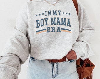 In My Boy Mama Era |Boy Mama Sweatshirt|First Time Mom|Pregnancy Announcement|Baby Announcement| Mama Sweatshirt|Boy Mama Shirt|Baby Shower