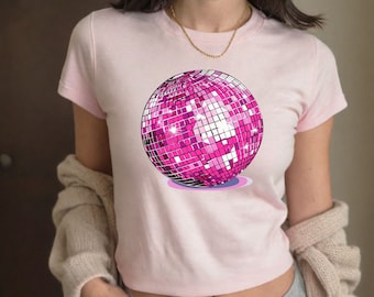 Mirrorball Baby Tee|Disco Ball Shirt