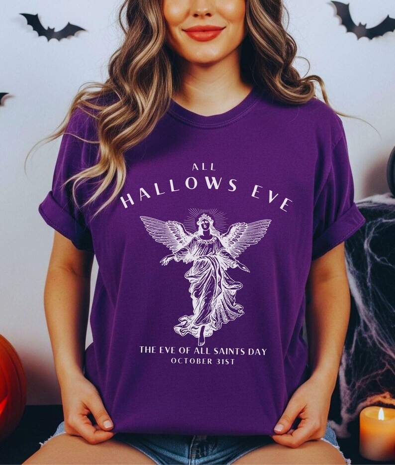 All Hallows Eve Shirt, Angel Shirt, Christian Halloween Shirt
