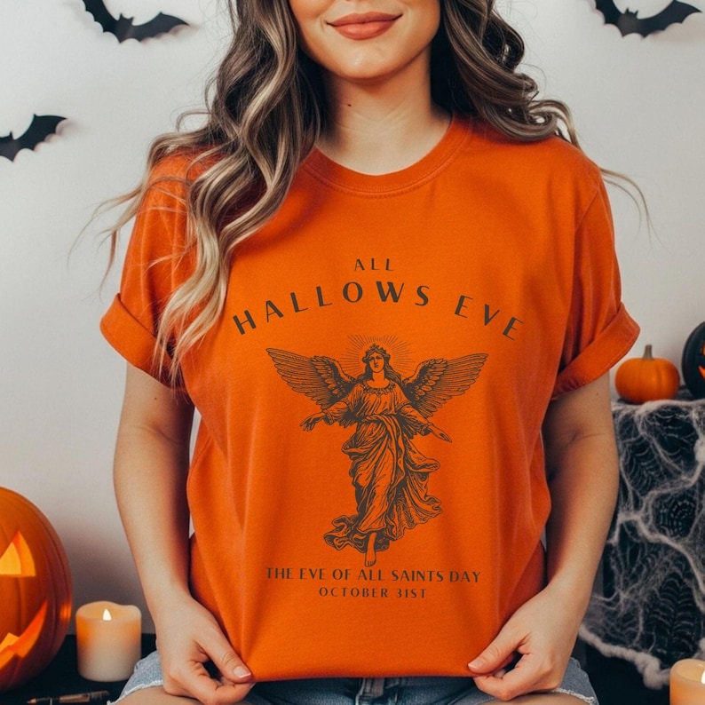 All Hallows Eve Shirt, Angel Shirt, Christian Halloween Shirt