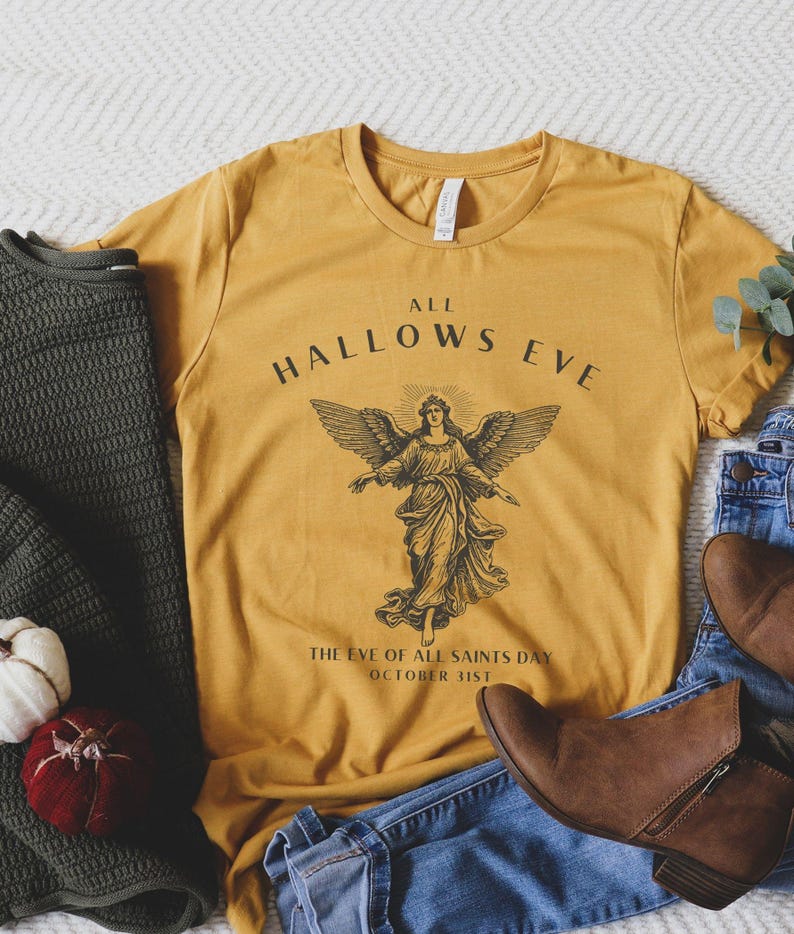 All Hallows Eve Shirt, Angel Shirt, Christian Halloween Shirt