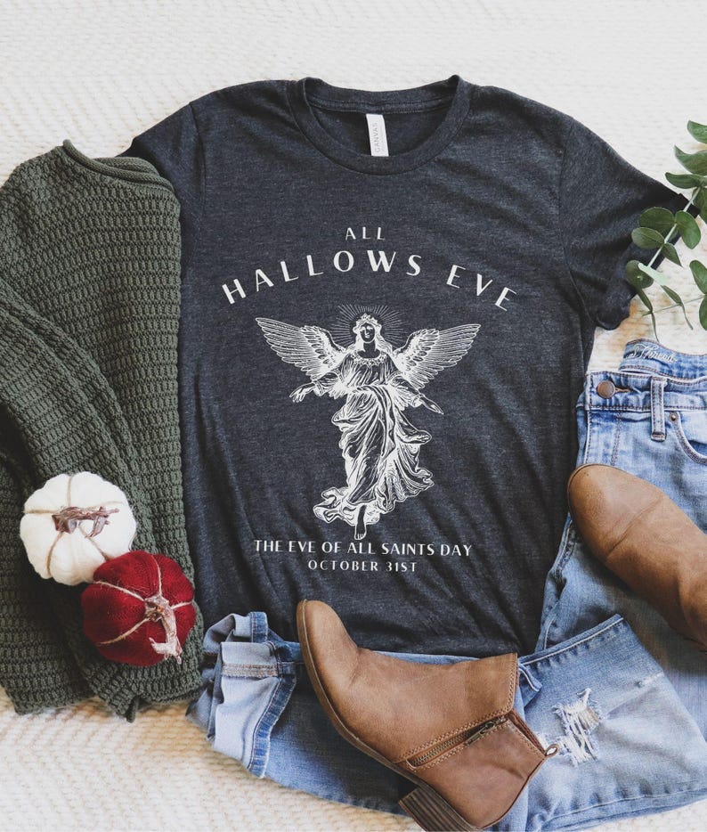 All Hallows Eve Shirt, Angel Shirt, Christian Halloween Shirt