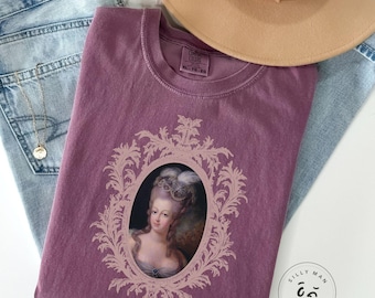 Marie Antoinette Comfort Colors Shirt|Rococo Tee|Portrait Art TShirt