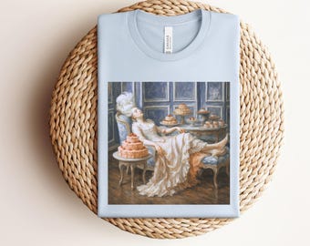 Maglietta Maria Antonietta/Lasciateli mangiare la torta Maglietta Coquette/Maglietta Torta/Maglietta Rococò/Maglietta Maria/Abbigliamento Coquette/Maglietta artistica