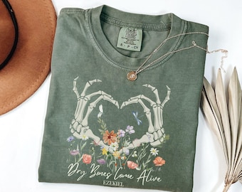 Dry Bones Come Alive| Christian Halloween Shirt| Skeleton Shirt| Christian Shirts| Christian Apparel|Jesus Shirt|Bible verse|Christian Gifts