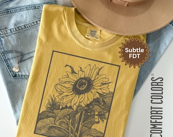 Fall Subtle Political Shirt|Comfort Colors FDT Sunflower Shirt|Subtle FDT Shirt|Protest Shirt|Resist Tee