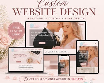 Custom Website Design for Small Business. Wordpress Professional Website + Free Logo