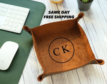 Personalized Graduation Gift, Personalized Doctor Graduation Gift For Him, High School Graduation Gift, Phd Graduation, Leather Valet Tray