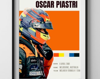 Oscar Piastri, Digital Print, McLaren Poster, Formula 1