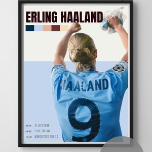 Erling Haaland Digital Print of Manchester City Striker