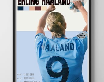 Erling Haaland Digital Print of Manchester City Striker