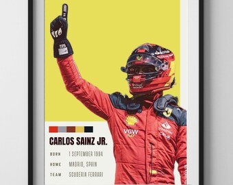 Carlos Sainz Digital Print, Smooth Operator, F1 Ferrari Poster