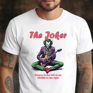 The Joker classic rock tshirt salutes the legacy of Steve Miller. Turn heads with this custom designed rock & roll vintage shirt.