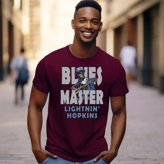 ライトニン・ホプキンス ブルース マスター Tシャツ：ヴィンテージ