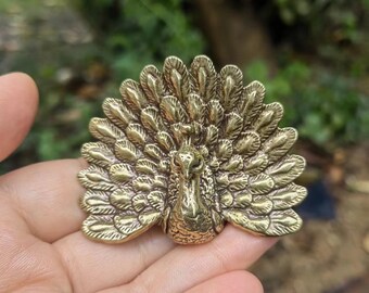 Copper Statue Leisure Peacock animal Lucky Brass Home Desk Ornament Decor Miniature Feng shui Tea Pet Antique Serene Figurine gift ornament