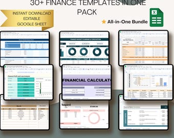 Accounting Finance Mega Bundle: 30+ Excel & Google Sheets Templates (Digital Download)