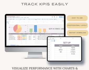 KPI Scorecard Template | Business KPI Dashboard | Project & Performance Tracker