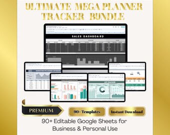 Start Selling Products on ETSY: 90+ Google Sheets Templates (Digital Download)