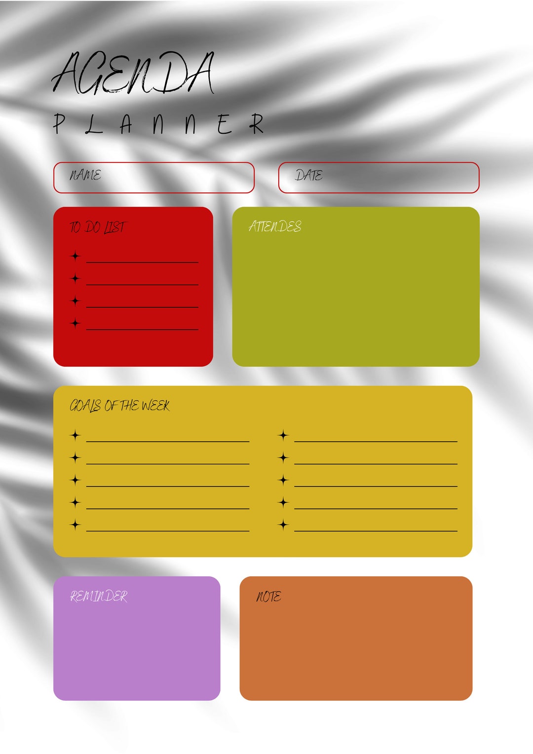 Digital Planner /A4 Size /pdf /printable /editable Etsy