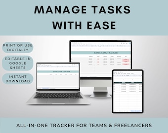 Task Tracker Google Sheets Template: Project Management, To-Do List