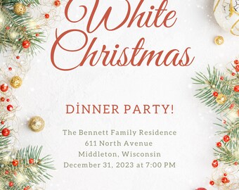 Printable Christmas Card/christmas Invitation/instant Download/printable Template/holiday Party ...