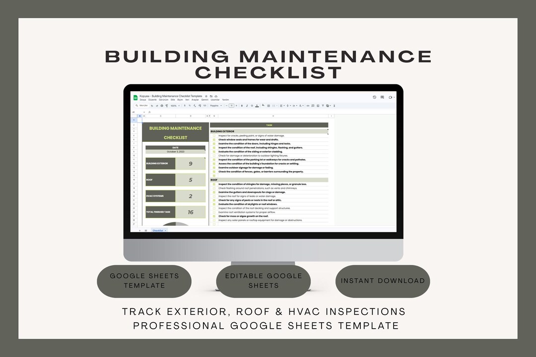 Building Maintenance Checklist for Property Managers, Facility ...