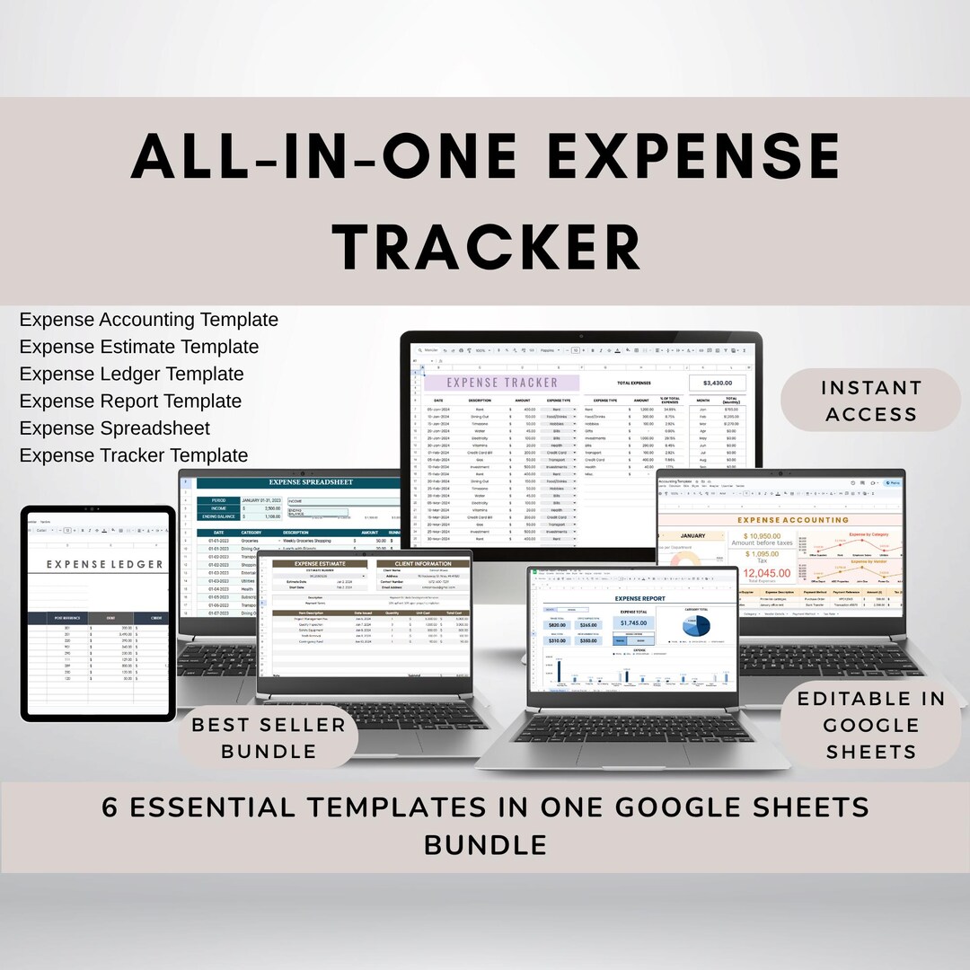 Ultimate Expense Tracker Spreadsheet Bundle – 6-in-1 Google Sheets ...