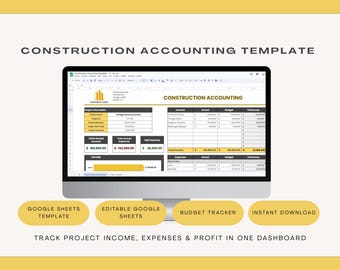 Construction Accounting Template, Contractor Budget Tracker (Google Sheets)