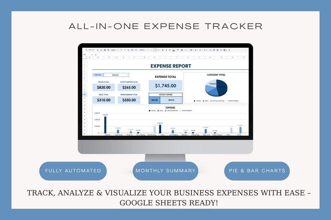 Google Sheets Expense Report Template: Business Expense Tracker ...