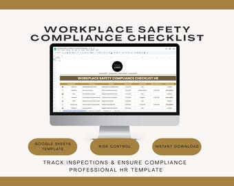 Workplace Safety Checklist, Compliance Tracker (Google Sheets)