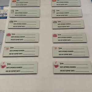 Digital Printable Food Expiry Tracker Labels and Tracker List With ...