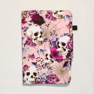 Pink Halloween Skulls Family Passport Holder, Travel Wallet Organizer, Essential folio, Work, Vacation, Flight Gift, Purse School Holiday