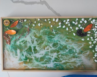 Epoxy table handmade "Lake"