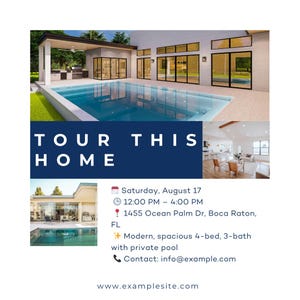 Real Estate Canva Templates – 5 Editable Marketing Posts for Agents & Realtors