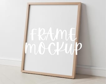 Vertical Frame Mockup: Minimalist Single Frame Template, PSD Smart Object ( Digital Download )