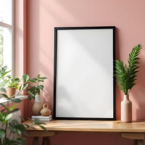 PSD Frame Mockup, Wallart mockup bundle, Interior Art Print, PSD Mockup Photoshop, Mid Century Modern Template, Frame Mockup Template