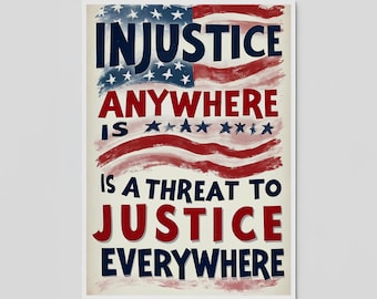 Anti-Trump Protest Sign: No Kings in America, Political Rally Art (Digital Download