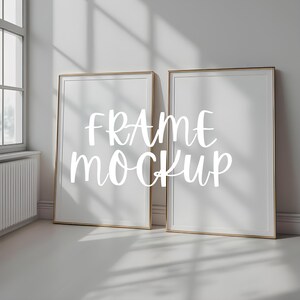 PSD Frame Mockup, Wallart mockup bundle, Interior Art Print, PSD Mockup Photoshop, Mid Century Modern Template, Frame Mockup Template