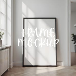 PSD Frame Mockup, Wallart mockup bundle, Interior Art Print, PSD Mockup Photoshop, Mid Century Modern Template, Frame Mockup Template