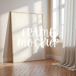 Vertical Frame Mockup : Home Interior Scene, Minimalist Single Framed Mockup, ( JPG & PSD Digital Download )